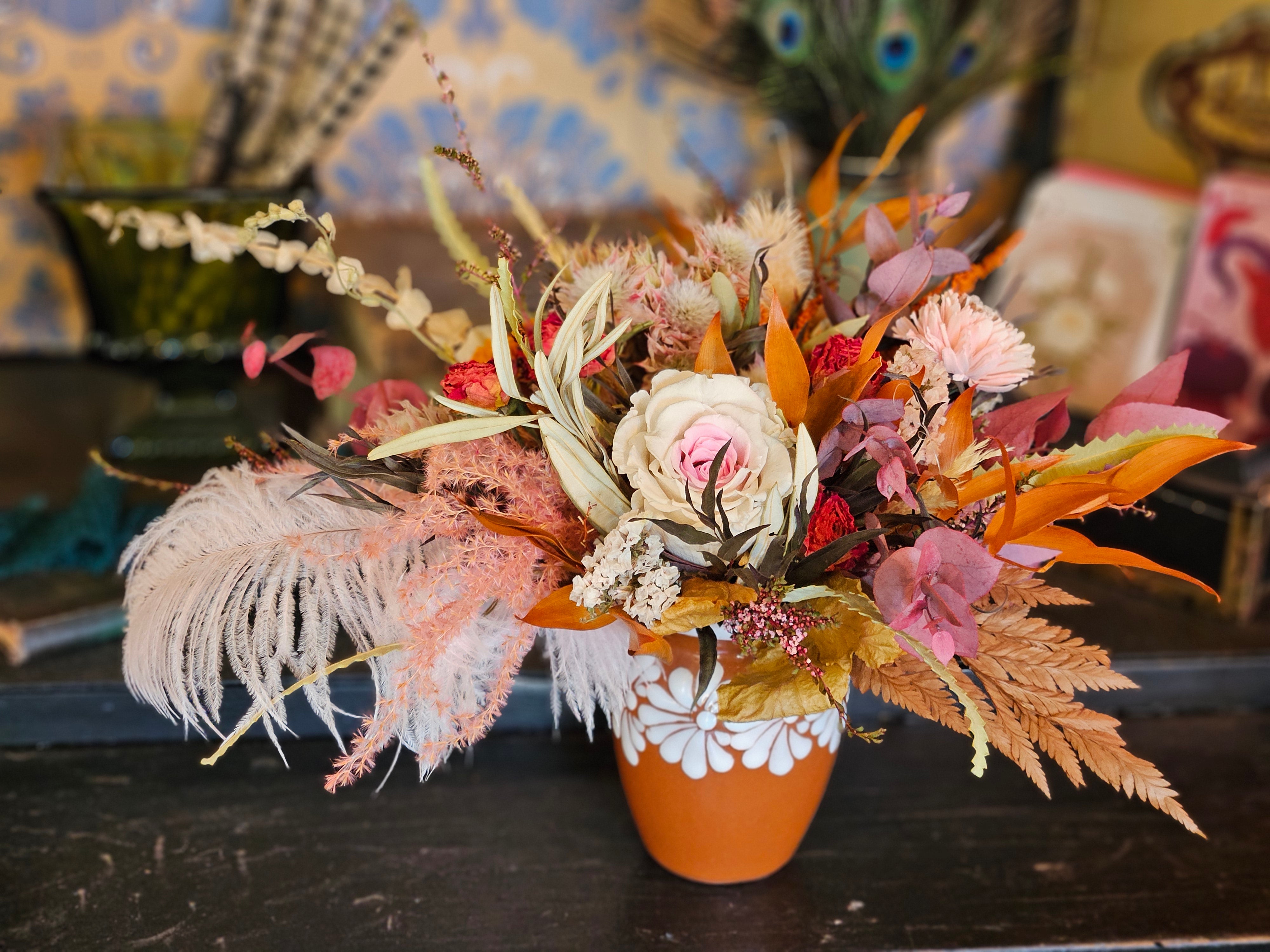 Unique, One of a Kind Dried and Preserved Arrangement $137