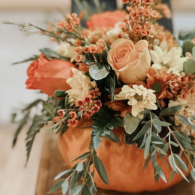 Pumpkin Floral Centerpiece Class Nov. 25th 7-9pm
