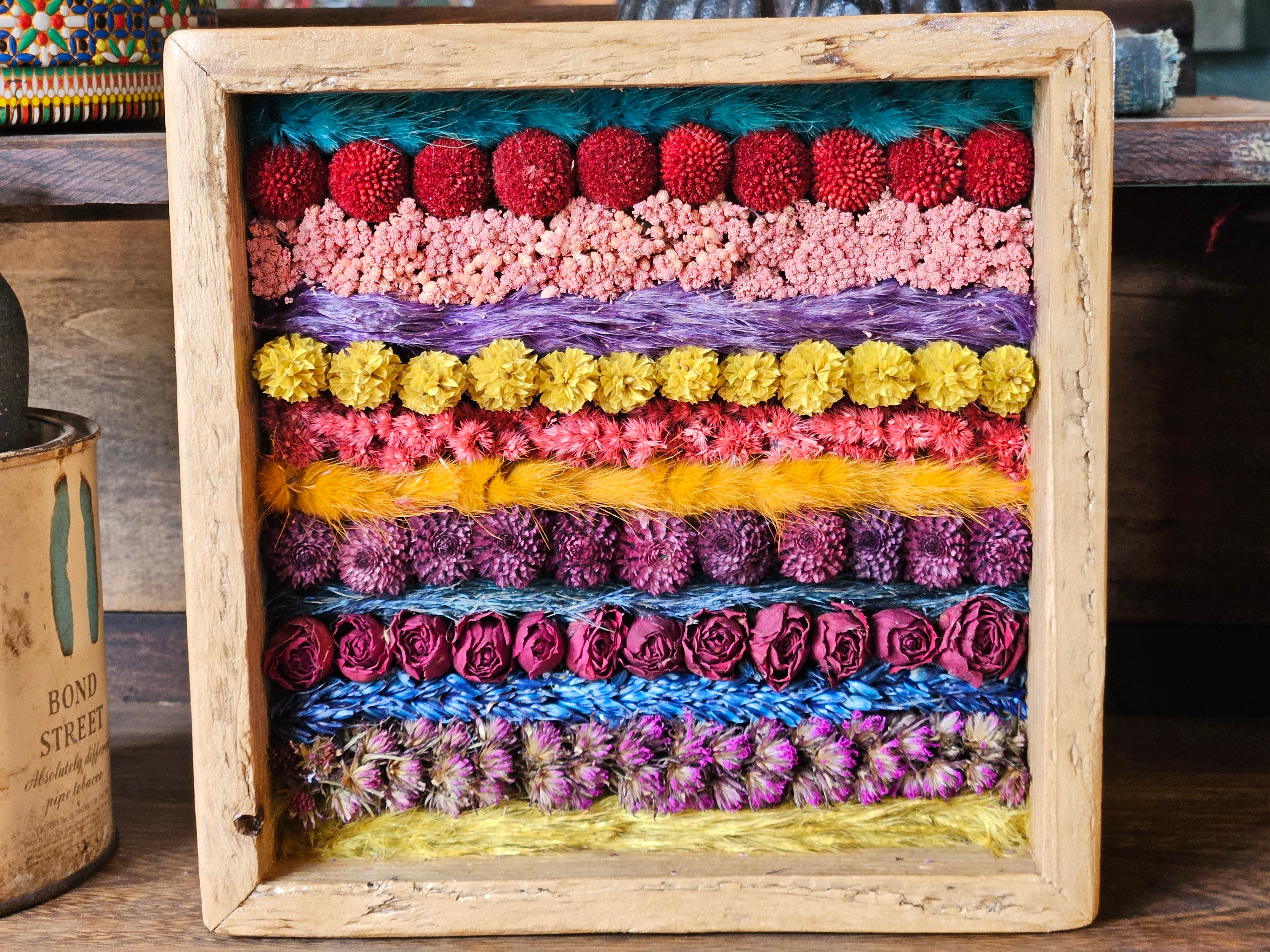 Handmade Dried Flower DIRT Box 8x8